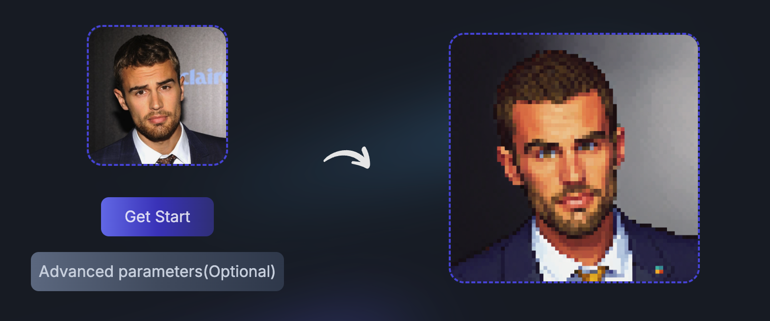 AI Face To Pixels - Pixelate Your Face with AI